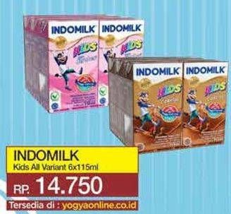 Promo Harga Indomilk Susu UHT Kids All Variants per 6 tpk 115 ml - Yogya