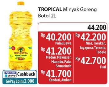 Promo Harga Tropical Minyak Goreng 2000 ml - Alfamidi