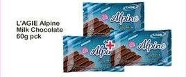 Promo Harga Lagie Chocolate Alpine Full Milk 60 gr - Indomaret