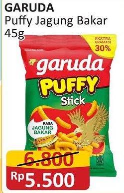 Promo Harga Garuda Puffy Stick Jagung Bakar 45 gr - Alfamart