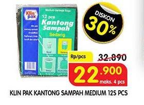 Promo Harga KLINPAK Kantong Sampah M 12 12 pcs - Superindo