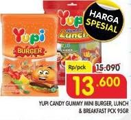 Promo Harga Yupi Candy Gummy Breakfast, Gummy Lunch, Mini Burger 95 gr - Superindo