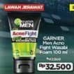 Promo Harga Garnier Men Acno Fight Facial Foam Anti-Bacteria Wasabi Brightening 100 ml - Indomaret