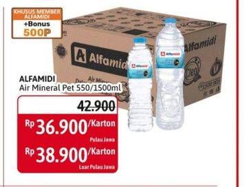 Promo Harga ALFAMIDI Air Mineral per 24 pcs 550 ml - Alfamidi