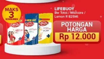 Promo Harga Lifebuoy Body Wash Total 10, Mild Care, Lemon Fresh 850 ml - Yogya