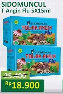 Promo Harga Sido Muncul Tolak Angin Flu per 5 sachet 15 ml - Alfamart