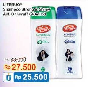 Promo Harga LIFEBUOY Shampoo Strong Shiny, Anti Dandruff 340 ml - Indomaret