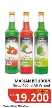 Promo Harga MARJAN Syrup Boudoin All Variants 460 ml - Alfamidi