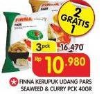Promo Harga FINNA Kerupuk Pars Curry, Seaweed per 3 pcs 40 gr - Superindo