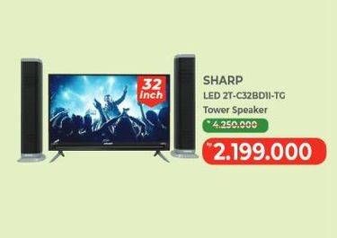Promo Harga Sharp 2T-C32BD1i-TG | LED TV Tower Speaker  - Yogya