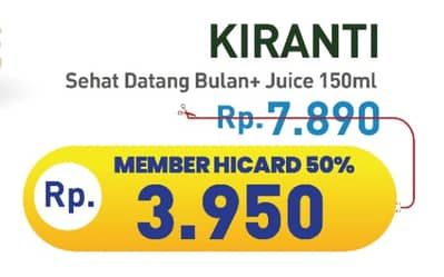 Promo Harga Kiranti Juice Sehat Datang Bulan 150 ml - Hypermart