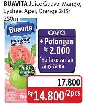 Promo Harga Buavita Fresh Juice Lychee, Mango, Guava, Orange, Apple 250 ml - Alfamidi
