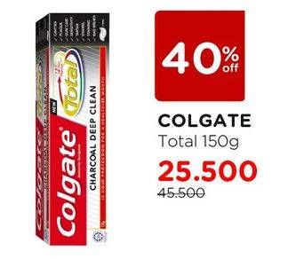 Promo Harga COLGATE Toothpaste Total 150 gr - Watsons