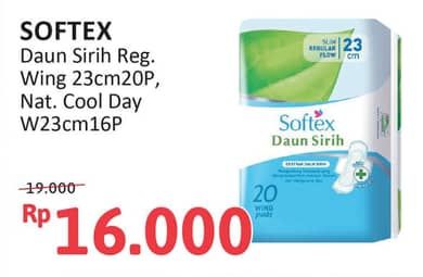 Promo Harga Softex Daun Sirih/Natural Cool  - Alfamidi