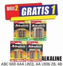 Promo Harga ABC Battery Alkaline LR03/AAA, LR03/AAA, LR6/AA, LR6/AA 2 pcs - Hari Hari