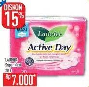 Promo Harga LAURIER Active Day Super Maxi Wing 20 pcs - Indomaret