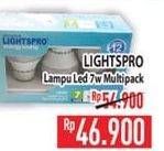Promo Harga LIGHTSPRO Lampu LED Bulb 7 Watt 3 pcs - Hypermart