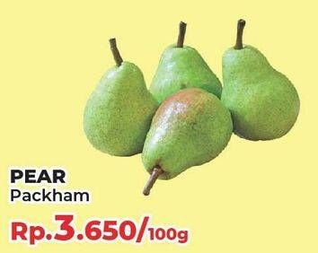 Promo Harga Pear Packham per 100 gr - Yogya