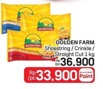 Promo Harga Golden Farm French Fries Shoestring, Crinkle, Straight 1000 gr - LotteMart