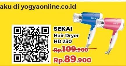 Promo Harga Sekai Hair Dryer HD 230  - Yogya