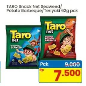 Promo Harga Taro Net Seaweed, Mix Teriyaki Barbeque, Potato BBQ 65 gr - Indomaret