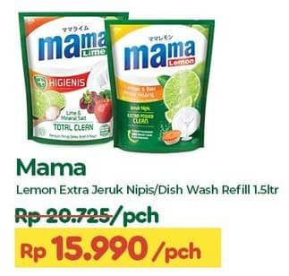 Promo Harga Mama Lemon Cairan Pencuci Piring Jeruk Nipis, Total Clean 1500 ml - TIP TOP