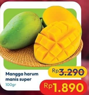 Promo Harga Mangga Harum Manis Super per 100 gr - Hypermart