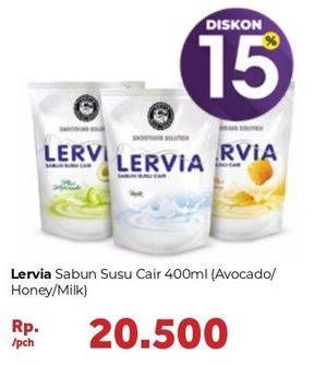 Promo Harga LERVIA Shower Cream Avocado, Honey, Milk 400 ml - Carrefour