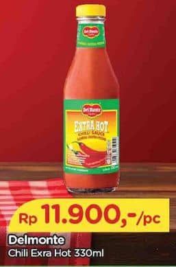 Promo Harga Del Monte Sauce Extra Hot Chilli 340 ml - TIP TOP