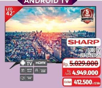 Promo Harga SHARP 2T-C42BG1i | Full HD Android TV 42"  - Lotte Grosir