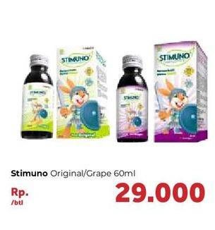 Promo Harga STIMUNO Restores Immunes Syrup Original, Grape 60 ml - Carrefour