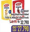 Promo Harga LIFEBUOY Body Wash Total 10, Mild Care, Lemon Fresh 900 ml - Hypermart