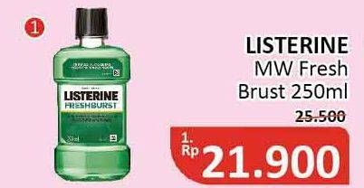 Promo Harga LISTERINE Mouthwash Antiseptic Fresh Burst 250 ml - Alfamidi
