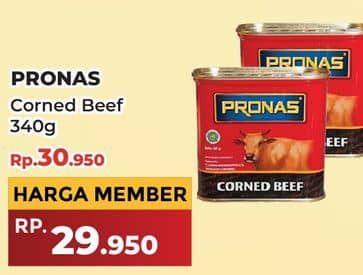 Promo Harga Pronas Corned Beef Regular 340 gr - Yogya