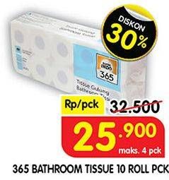 Promo Harga 365 Bathroom Tissue 10 roll - Superindo