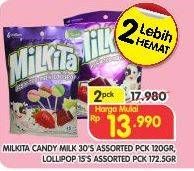 Promo Harga MILKITA Assorted Lollipops Premium per 2 pcs - Superindo