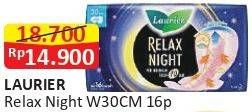 Promo Harga Laurier Relax Night 30cm 16 pcs - Alfamart