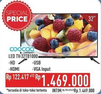 Promo Harga COOCAA 32TB1000 | LED TV 32"  - Hypermart
