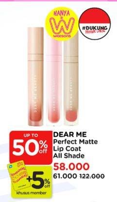 Promo Harga Dear Me Beauty Perfect Matte Lip Coat All Variants  - Watsons