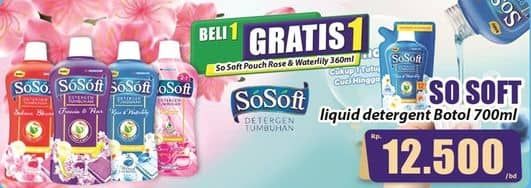 Promo Harga Sosoft Deterjen Cair 700 ml - Hari Hari