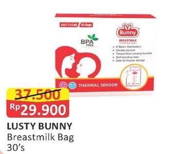 Promo Harga LUSTY BUNNY Breastmilk Bag 30 pcs - Alfamart