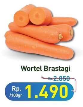 Promo Harga Wortel Berastagi per 100 gr - Hypermart