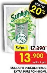 Promo Harga SUNLIGHT Pencuci Piring Extra Pure With Aloe Vera 720 ml - Superindo