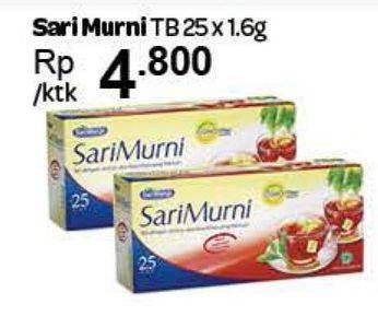 Promo Harga Sariwangi Teh Sari Murni per 25 pcs 16 gr - Carrefour