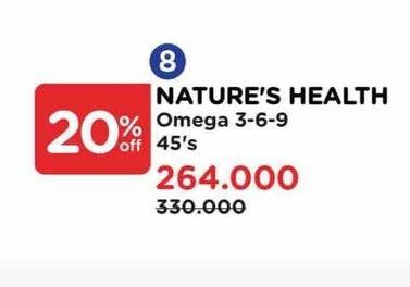 Promo Harga Natures Health Omega 3-6-9  - Watsons