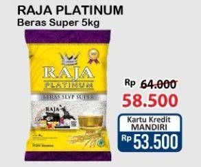 Promo Harga Raja Platinum Beras Slyp Super 5000 gr - Alfamart