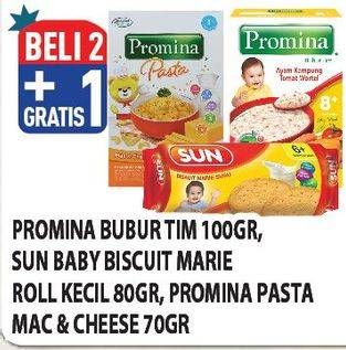 Promo Harga Promina Bubur Tim 8+/SUN Marie Biscuit/Promina Pasta Mac And Cheese   - Hypermart