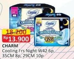 Promo Harga Charm Extra Comfort Cooling Fresh Wing 29cm, Wing 35cm, Wing 42cm 6 pcs - Alfamart