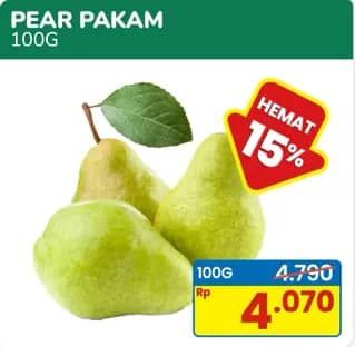 Promo Harga Pear Packham per 100 gr - Indomaret