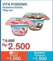 Promo Harga Vita Pudding Pudding Cokelat, Stroberi 105 gr - Indomaret
